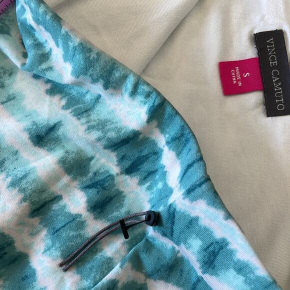 Vince Camuto Mosaic Seas Teal Stripe Ponte Skirt size Small NWOT - Picture 7 of 9